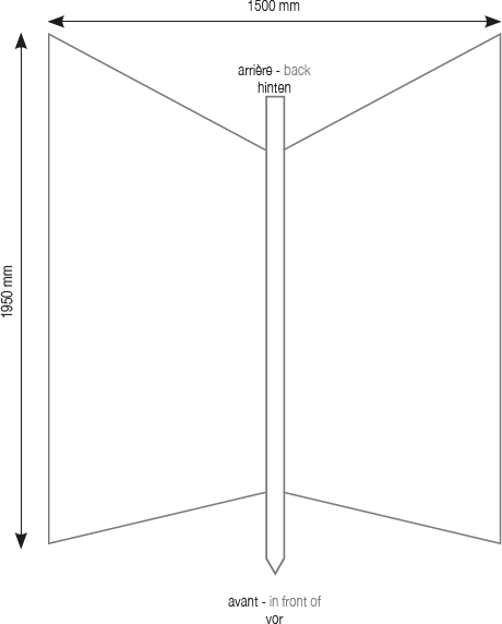 Dimensions du luminaire Barrisol l'Oiseau