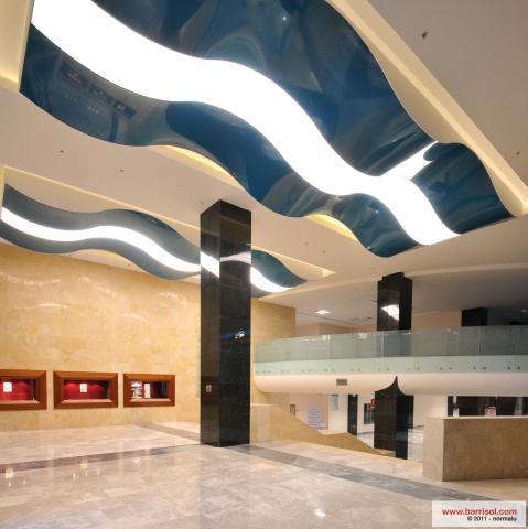 Plafond Barrisol Lumière forme 3D vague