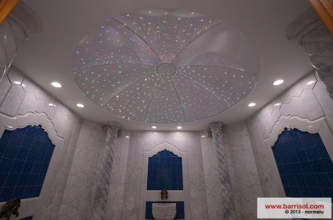 Plafond Barrisol avec éclairage fibres optiques