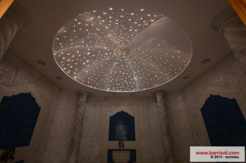Plafond Barrisol avec éclairage fibres optiques