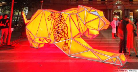 Forme lumineuse 3D Barrisol - tigre