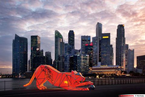 Forme lumineuse 3D Barrisol - tigre