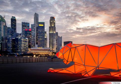 Forme lumineuse 3D Barrisol - tigre