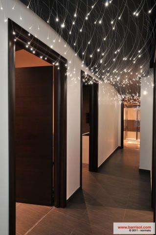 Plafond Barrisol avec éclairage fibre optique