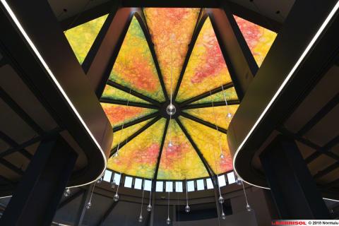 Plafond lumineux print Barrisol - Halles Laissac