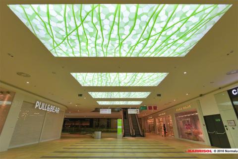 Mall of Split - Plafonds Barrisol Lumière imprimés