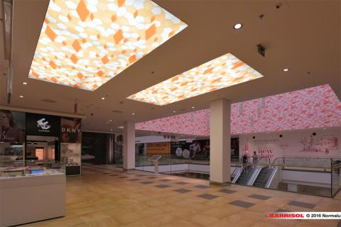 Mall of Split - Plafonds Barrisol Lumière imprimés