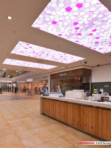 Mall of Split - Plafonds Barrisol Lumière imprimés