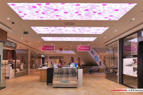 Mall of Split - Plafonds Barrisol Lumière imprimés
