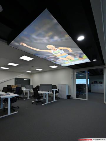 Plafonds Barrisol Lumière acoustique imprimés