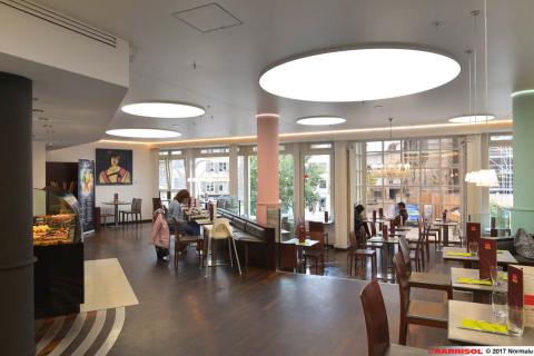 Café Mozart, Mulhouse - plafond Barrisol Lumière