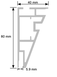 Profil aluminium Barrisol - BMS 345-15