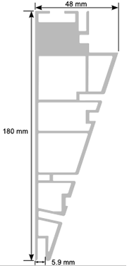 Profile aluminium Barrisol BMS 345-75