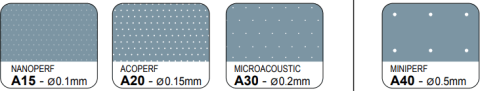 types de toiles acoustiques perforées