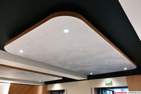 Cadres acoustiques Arcolis avec intégration de spots