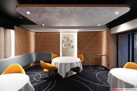 Cadres acoustiques Arcolis avec intégration de spots