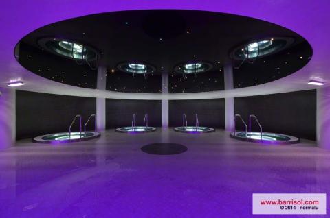 Plafond tendu Barrisol avec fibres optiques