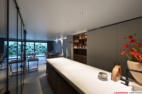 Barrisol Acoustics avec intégration de leds