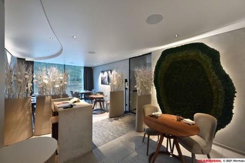 Barrisol Acoustics avec intégration de leds