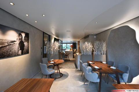 Barrisol Acoustics avec intégration de leds