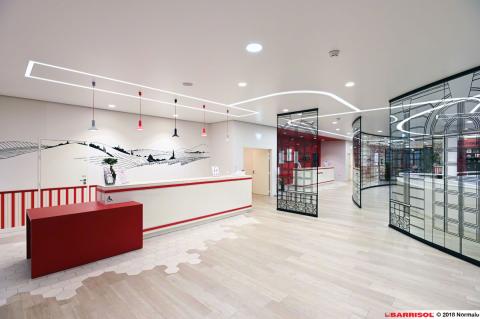 Barrisol Light Lines - intégration de lumières spots