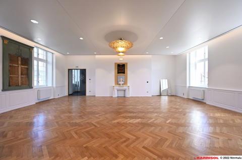 Intégration de spots lumineux dans le plafond tendu Barrisol