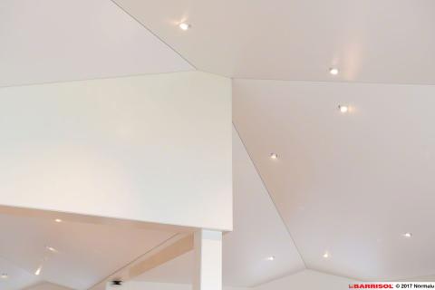 Plafond Barrisol acoustique avec intégration de spots