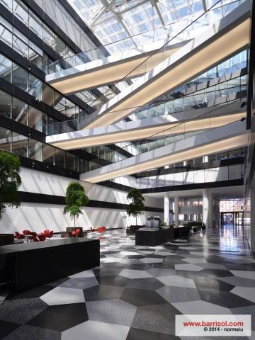 Eclairage via plafond Barrisol sous passerelles