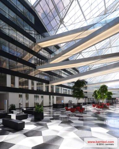 Eclairage via plafond Barrisol sous passerelles