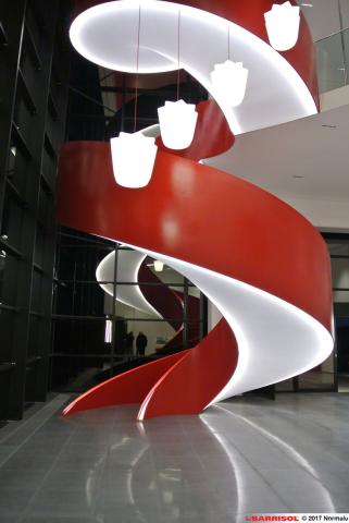 Eclairage sous escalier Barrisol Lumiere