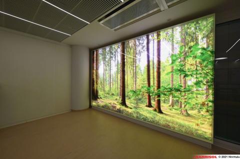 Mur imprimé lumineux Barrisol Layers