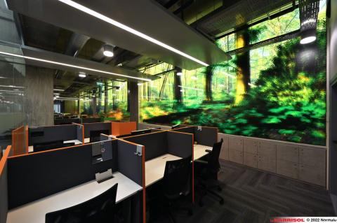 Mur imprimé lumineux Barrisol Layers