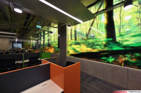 Mur imprimé lumineux Barrisol Layers