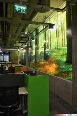 Mur imprimé lumineux Barrisol Layers