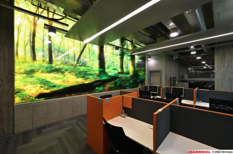 Mur imprimé lumineux Barrisol Layers