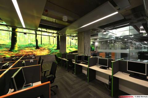 Mur imprimé lumineux Barrisol Layers