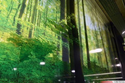 Mur imprimé lumineux Barrisol Layers