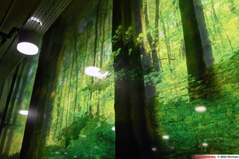 Mur imprimé lumineux Barrisol Layers