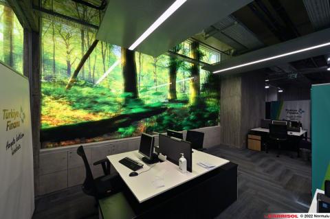 Mur imprimé lumineux Barrisol Layers