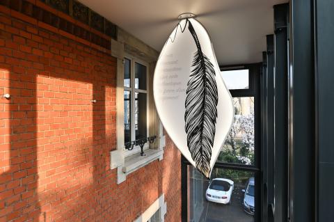 Luminaire Barrisol Plume by Evelyne Fritsch