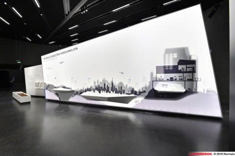 Museographie - murs imprimés lumineux Barrisol