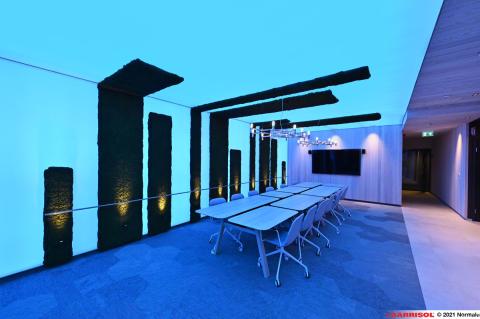 Mur et plafond lumineux imprimés acoustiques Barrisol Lumière