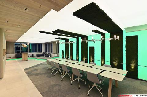 Mur et plafond lumineux imprimés acoustiques Barrisol Lumière