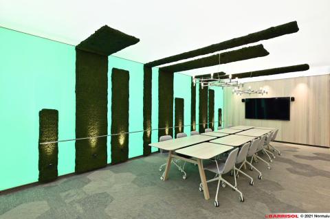 Mur et plafond lumineux imprimés acoustiques Barrisol Lumière