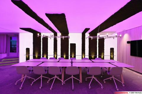 Mur et plafond lumineux imprimés acoustiques Barrisol Lumière