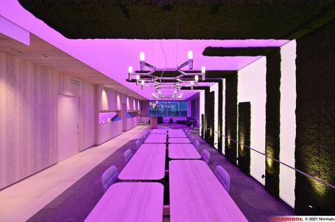 Mur et plafond lumineux imprimés acoustiques Barrisol Lumière