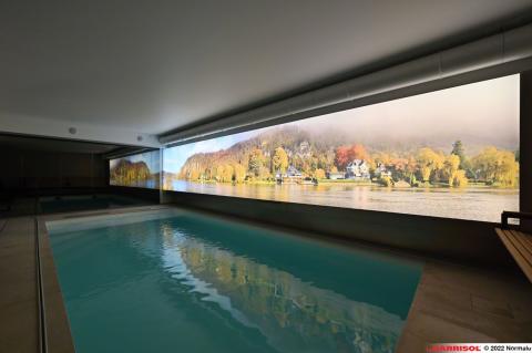 Piscine - Mur imprimé