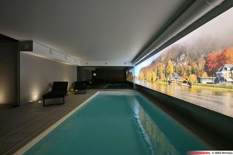 Piscine - Mur imprimé