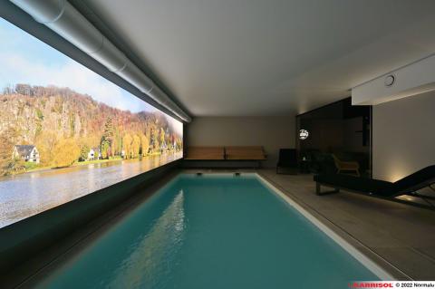 Piscine - Mur imprimé