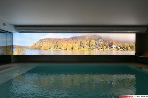 Piscine - Mur imprimé